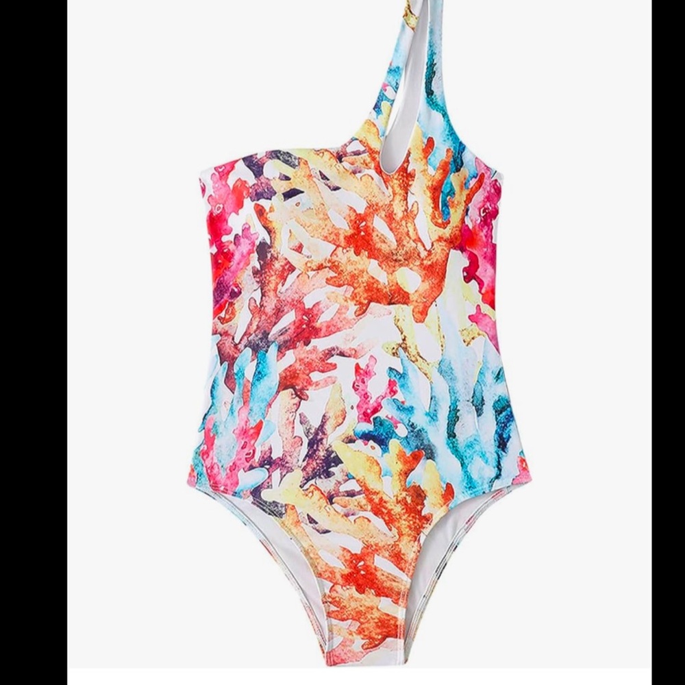 Watercolor Swimsuit. One piece
